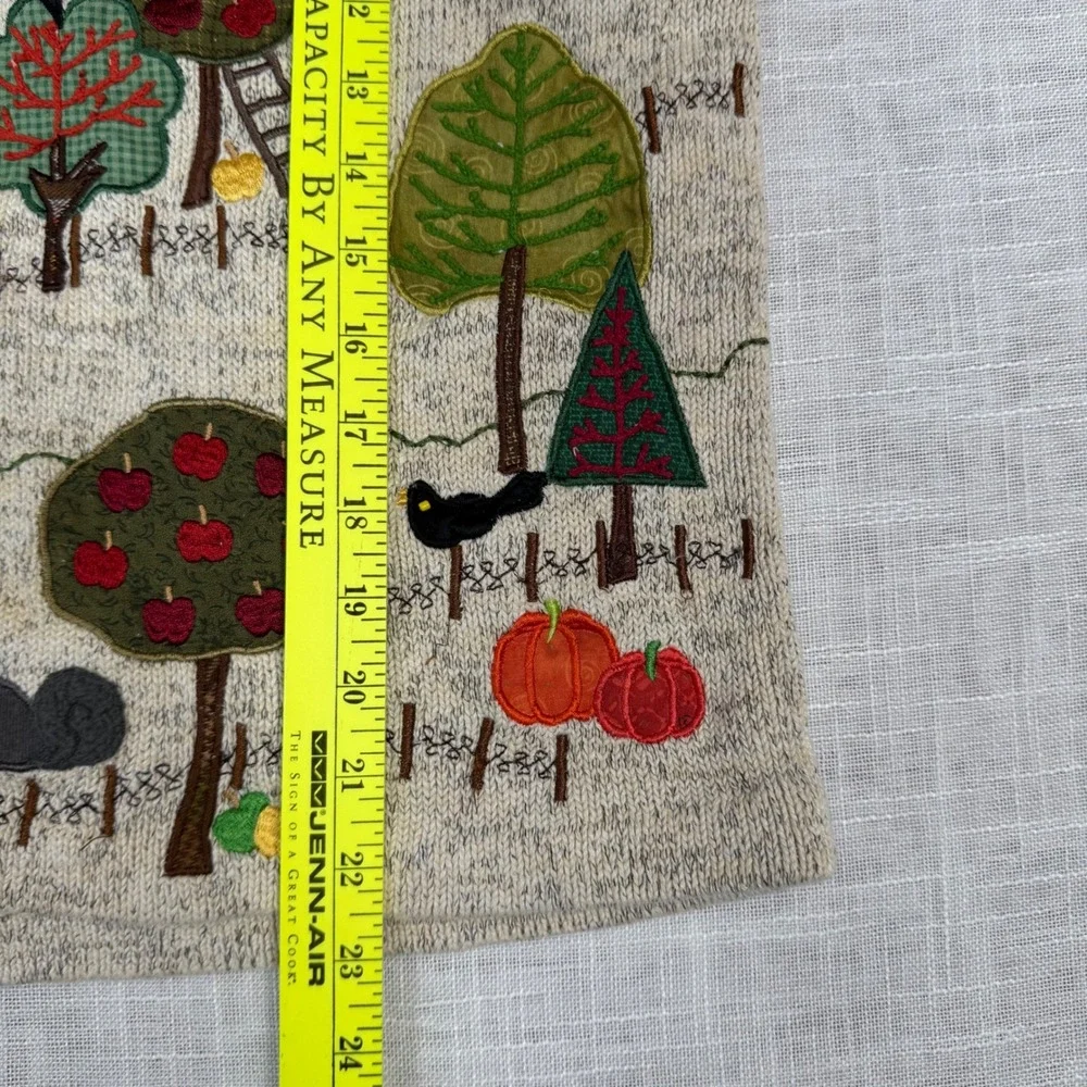 VTG Philip Jane Gordon Women M Cardigan Design Option Fall Apple Orchard Pumpkin